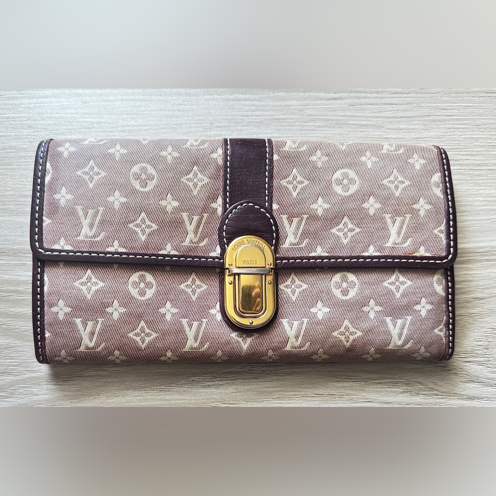 Louis Vuitton Sepia Monogram Idylle‎ Canvas & Leather Sarah Wallet